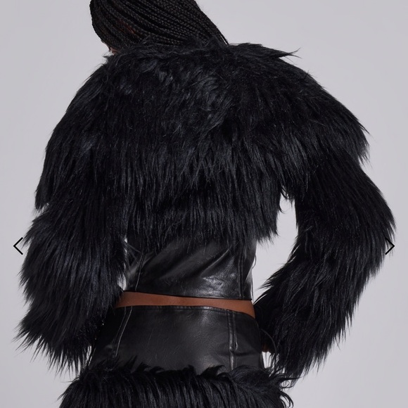 NWT Jaded London Viera Faux Fur and Leather Jacket SMALL - Picture 3 of 10